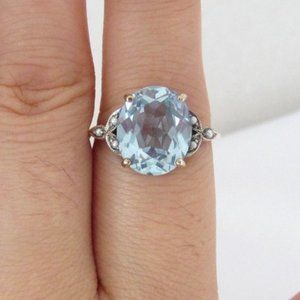 Aquamarine Silver Ring